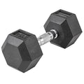 Lifeline Fitness Hex Dumbbells, Rubber Wrapped Hex Dumbbells, Premium Quality, Ergonomic Knurled Handle, Dumb Bells for Exercise, Home Gym Exercise Weights - style: 25 lb