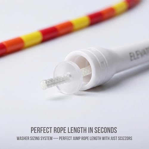 Pro-Grade Beaded Jump Rope for Beginners - color: Red/Orange/Yellow/White