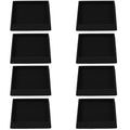 Jayen Non Slip Furniture Caster Cups Coasters Pads for Hardwood Floors, 3x3 | prevent furniture from Sliding, rubber, heavy duty, floor protection, keep furniture in place - size: 8 Pcs Black