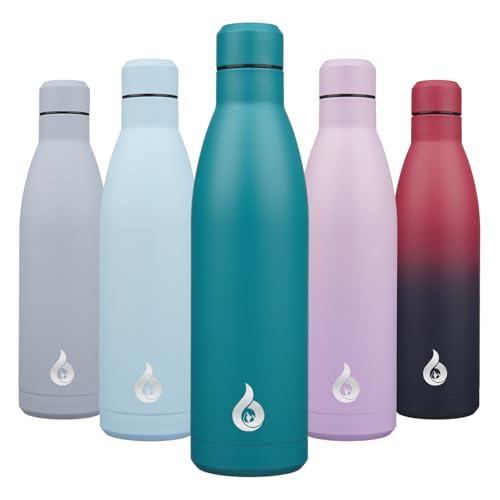 BJPKPK 25oz Insulated Stainless Steel Water Bottles Reusable Metal Travel Sports Water Bottle Keep Cold and Hot,Laguna - color: Laguna, size: 25 Ounces