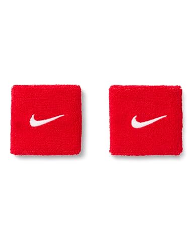 Nike Unisex Adult Swoosh Classic Wristband 2 Pack - color: University red/white