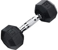 Ader Octagon Deluxe Professional Rubber Dumbbell Contoured Handle, Sold As 1 Piece (2 Lbs-120 Lbs) - size: 12-Pound