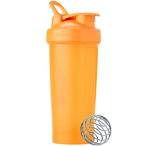 BlenderBottle Classic V2 Shaker Bottle Perfect for Protein Shakes and Pre Workout, 28-Ounce, Mango - color: Mango, size: 28 Ounces