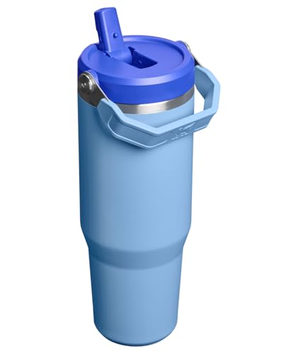 STANLEY IceFlow 2.0 Flip Straw Tumbler with Handle 30 oz | Twist On Lid and Flip Up Straw | Leakproof Water Bottle | Insulated Stainless Steel | BPA-Free | Blue Sky - color: Blue Sky, size: 30 Ounces