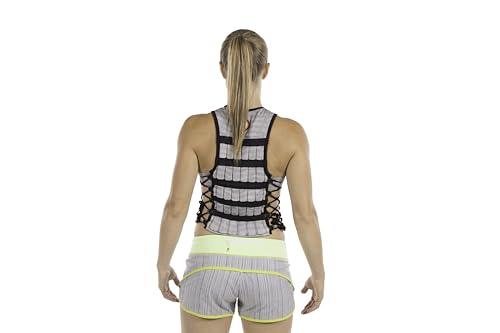 Hyperwear Hyper Vest PRO Adjustable Weighted Vest for Men and Women — Running, Walking, HIIT, Bone Density & Osteoporosis Exercise — No-Bounce Steel Micro-Weights, Slim Fit, Up to 40 lbs - color: Heather Gray 20 lb, size: Large