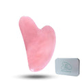 Rose Quartz Gua Sha Facial Tools, GuaSha for Toxins/Prevents Wrinkles for Spa Acupuncture Therapy Trigger Point Treatment - color: Pink