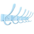 SKOLOO Wall Mounted Coat Rack - 6 Hooks, Heavy Duty, Stainless Steel, Metal Wall Hangers, Sturdy Coat Hooks for Hanging Coats, Jacket, Clothes, Hat, Blue - color: Blue, size: 6 Hook(1 Pack)