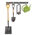 Rubbermaid FastTrack Garage Storage Utility Hooks 5 Piece Black All in One Rail Hook Kit and Tool Organizer Heavy Duty for Home/Garage/Shed/Garden - size: 1 Rail, 4 Hooks