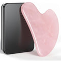 Pink Stone Gua Sha Facial Tools, Guasha Tool for Face Acupuncture Therapy Trigger Point Treatment, Gua Sha Scraping Massage Tool - color: Pink