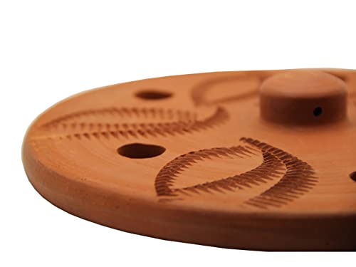 Terracotta Weighted Plate for Grape Leaf Roll Dolma Dolmades Tolma Warak Enab - PACK of 2 - Perfect Tool for Stuffed Dishes! - IMPROVED SPECIAL EDITION