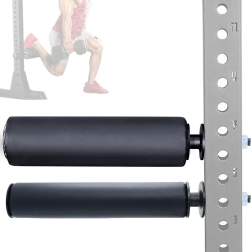 Single Leg Squat Roller/Nordic Hamstring Curl for Squat Rack Power Rack Attachments, Bulgarian Split Squat for Workout Esquipment Home Gym Accessories - size: Foam diameter 3" / 75mm ，1" / 26mm aperture