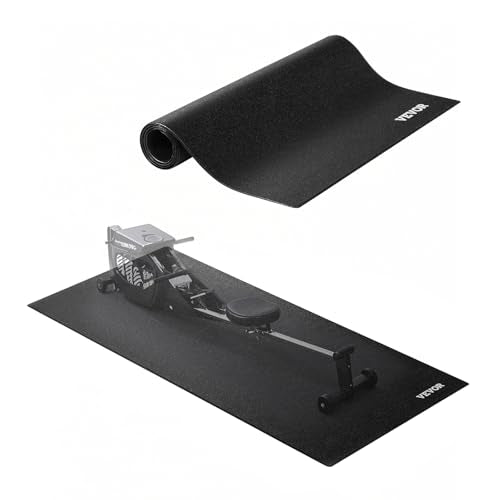 VEVOR Treadmill Mat for Carpet Floor, Exercise Equipment Mat for Treadmills, Stationary & Recumbent Bikes, High Density PVC Floor Protector Gym Mats, Waterproof and Non-Slip for Home Gym - size: 24"x 52"x 0.16"