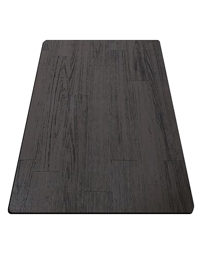 Rhino Mat Wood Grain Fitness Equipment Mat Made in USA | 0.095” Thick PVC Floor Protector for Treadmill, Bike, Rowing & Elliptical - Waterproof, DINP-Free, Made in USA - color: Walnut, size: 36"x96"