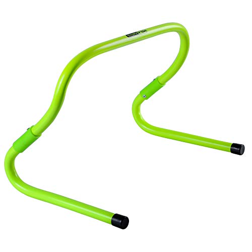 HolaHatha Agility Hurdle, Indoor Outdoor Sports Training Equipment for Track, Basketball, Football & Soccer - Height Adjustable, Bright Green