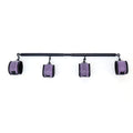 3 in 1 Heavy Duty Stainless Steel Expandable Spreader Bar with 4pcs PU Blue Adjustable Straps,Workout Bar for Home Gym Training Bar,Portable Detachable Pilates Kit - style: Black+Purple Serpentine Kit
