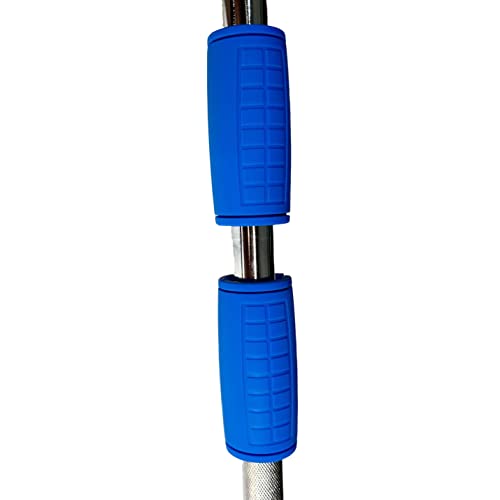 Weight Bar Grips Fit Standard Barbell, Dumbell Handles, Thick Bar Training Adapter For WeightLifting & Cable Attachments Fitness Training Rope Grips For Body Arm Forearm Builder Strength - color: Blue