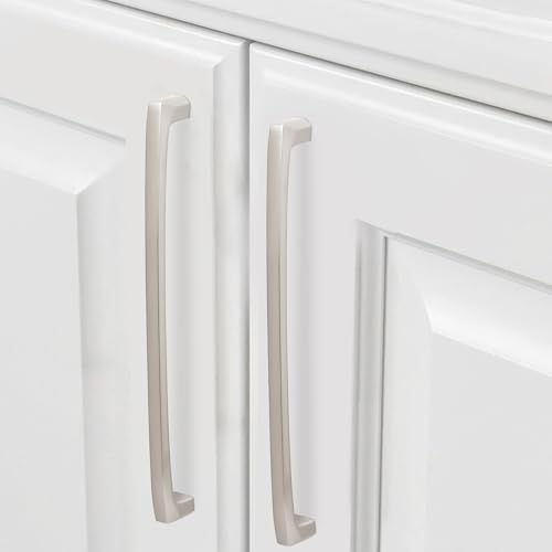 COTYKILEY 10 Pack 15 Inch(381mm) Brushed Satin Nickel Kitchen Cabinet Handles Silver Cabinet Pulls Cabinet Door Handles Kitchen Cabinet Hardware Cupboard Drawer Pulls - color: Brushed Satin Nickel, size: 15" Hole Center（381MM）