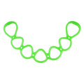 7 Ring Stretch Resistance Exercise Band, Workout Bands Yoga Stretching for Home Fitness, Foot, Leg and Arm Exerciser Stretch Band, Center Workout Walking Exercise - color: Green