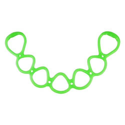7 Ring Stretch Resistance Exercise Band, Workout Bands Yoga Stretching for Home Fitness, Foot, Leg and Arm Exerciser Stretch Band, Center Workout Walking Exercise - color: Green
