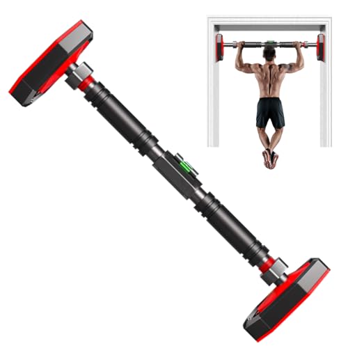 Doorway Pull Up Bar - No Screw Installation, Adjustable Width Upper Body Workout Bar with Automatic Locking, 440 LBS Strength Training Pull-Up Bar for Home Gym Exercise