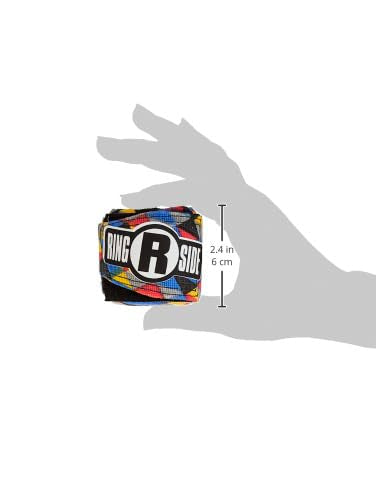 Ringside Apex 180” Boxing Hand Wraps Pair - Durable, Elastic Training Wraps with Hook & Loop Closure, Multi-Color Options, Perfect for MMA, Muay Thai, Kickboxing - color: Multicolor