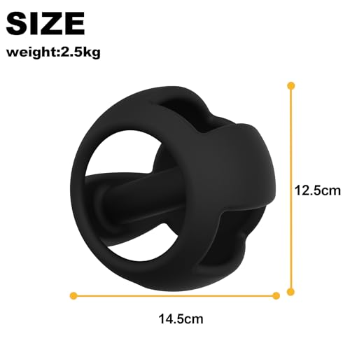 POWER GUIDANCE Spherebell Dumbbells + Kettlebell, Achieve Peak Exercise Performance while Minimizing Stress on Joints - color: Black-5.5LB