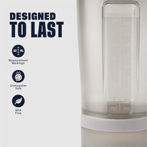 BlenderBottle Shaker Bottle with Pill Organizer and Storage for Protein Powder, Classic V2 ProStak System, 22-Ounce, Smoke Grey - color: Smoke Grey
