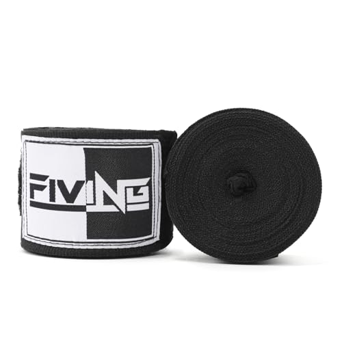 Boxing Hand Wraps Inner Gloves for Men Women(180 Inch) | Elasticated Thumb Loop Bandages, Wrist Wrap Protection, Muay Thai MMA Kickboxing Martial Arts, Punching Bag Training - color: Black