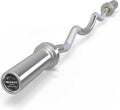 RitFit 2 Inch EZ Curl Bar with Weights, 350LBS Capacity Olympic Barbell for Bicep & Triceps, Home Gym Strength Training - style: Silver