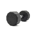 CAP Rubber Coated Dumbbell Weights, Free Weights for Home Gym Strength Training, Anti-Roll Hex Dumbbells with Black, Chrome & Comfort Grip Handles, Singles - size: 12 lb, style: 12-Sided - Chrome Handle