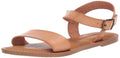 Amazon Essentials Women's Two Strap Buckle Sandal with Adjustable Ankle Strap - color: Natural, size: 8.5
