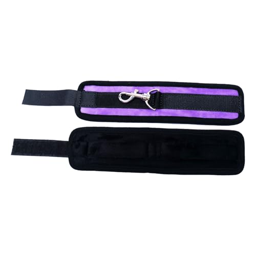 Spreader Bar Heavy Duty Expandable Exercise with 2 pcs Adjustable Strap, Yoga Training Fitness Gear, Workout Bar,Sports Gym Kit - style: Silver+Purple Furry Kit
