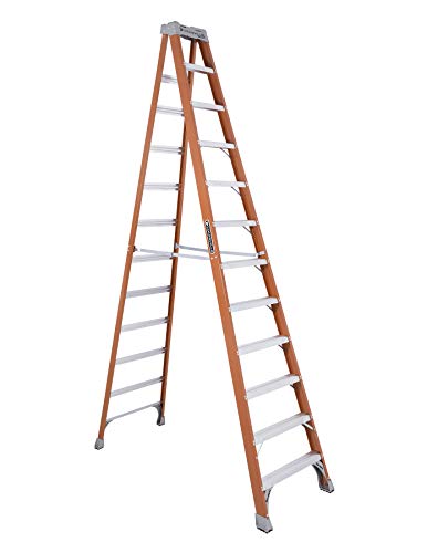 Louisville Ladder 12-Foot Fiberglass Step Ladder, 300-Pound Load Capacity, Type IA, FS1512 - size: 12 feet
