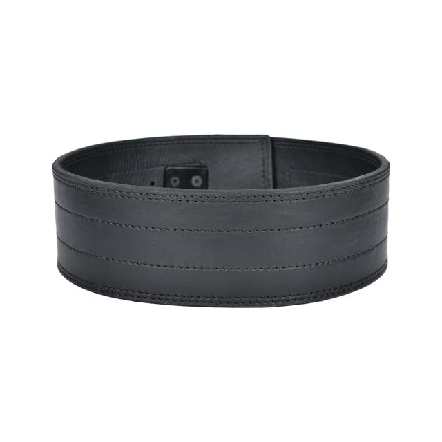 Beast Power Gear Weight Lifting Belt Lever Buckle 10MM 13MM Thick & 4 Inches Free Strap Weightlifting, Powerlifting, Deadlifts, Squats Men Women - color: Real Black, size: XXXX-Large