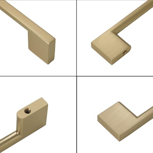 10 Pack 6-1/4 Inch(160mm) Cabinet Pulls Champagne Bronze Kitchen Cabinet Handles Zinc Alloy Drawer Pulls Solid Cabinet Hardware - color: Champagne Bronze, size: 6-1/4'' Hole Center(160mm)