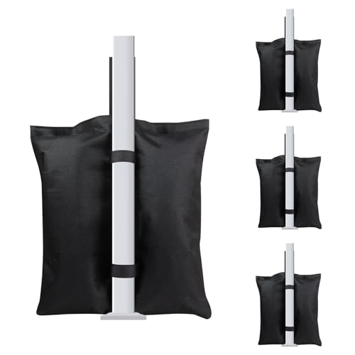 Canopy Weight Bags,4 Pack Heavy Duty Sand Pouch for Outdoor Gazebo Instant Shelter Pergola Tent,Empty Windproof Stabilizer Foot Weights - size: 13''x14''(4pcs)