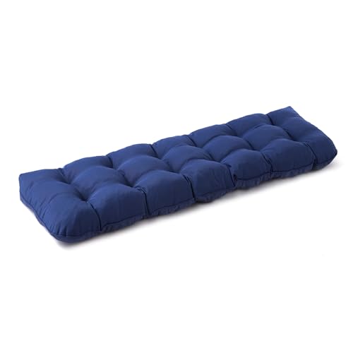 IPYNBAP Outdoor Bench Cushion, 48x18x5 Inch, Water-Resistant Bench Cushion for Outdoor/Indoor Furniture, Patio Bench Seat Cushion, Fade Resistant Outdoor Cushions for Porch Swing Couch, Navy Blue - color: Navy Blue, size: 48x18x5 Inch