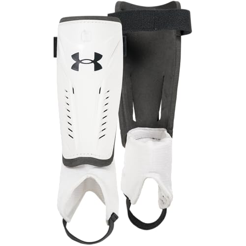 Under Armour Youth Soccer Shin Guards Challenge Shin - color: White/Black, size: YMD