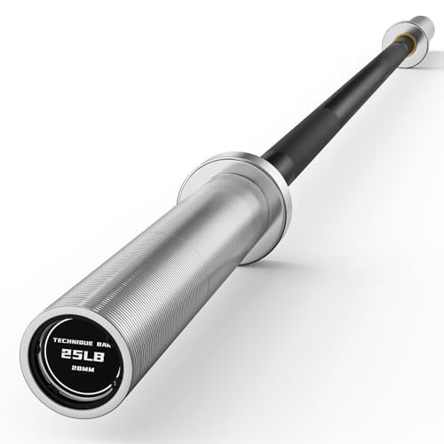 PAPABABE Olympic Barbell, 4ft/5ft/6ft/6.5ft Straight Barbell Womens Olympic Barbell for Strength Training and Technique Adjusting, 2 inch Olympic Bar with Moderate Knurling For Bench Press, Squats Curls Deadlifts Weightlifting - color: 5ft Straight Bar Bl
