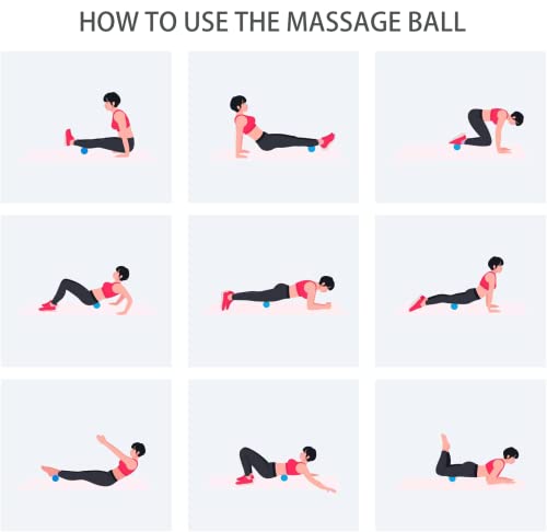 Hard Peanut Massage Ball, Double Lacrosse Massage Ball. Deep Tissue Massage Roller Mobility Ball for Physical Therapy Myofascial Release Muscle Relaxer Acupoint Massage (Blue) - color: Blue