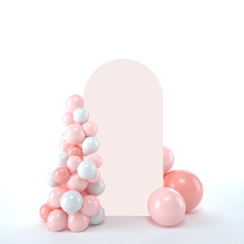 bricia Wedding Arch Backdrop Stand Cover, 5FT Double Sided Stretchy Arch Cover Fitted Wedding Birthday Party Banquet Decoration (Blush Pink 60''Lx25.2''W) - color: Blush Pink, size: 5FT