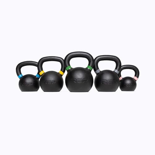 REP Fitness Kettlebell Set and Singles, 4kg to 24kg, 9lb to 53lb Weight Range, Cast Iron, Strength Exercise Training, Home Gym, Power Workout Equipment, Free Weights, Dumbbell Alternative - style: 4 kg