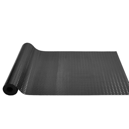 GL 2.8mm Thickened Garage Floor Mat, Custom Size Heavy Duty Parking Mat Waterproof Non-Slip Floor Protector for Car, Trailer, SUV, Basement, Gym (Black) (1 Feet x 1 Feet) - color: Black, size: 1FTx1FT