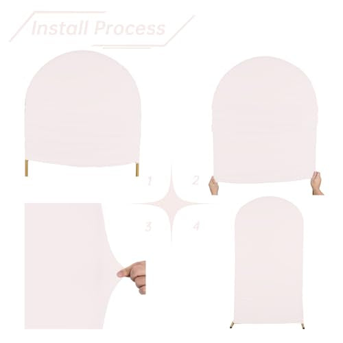 bricia Wedding Arch Backdrop Stand Cover, 5FT Double Sided Stretchy Arch Cover Fitted Wedding Birthday Party Banquet Decoration (Blush Pink 60''Lx25.2''W) - color: Blush Pink, size: 5FT