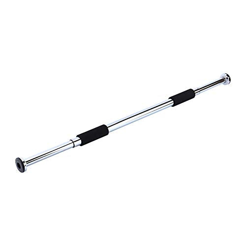 HURRISE Adjustable Doorway Pull Up Bar, Silver, Alloy Steel, 220lbs Capacity, Comfort Grip, Easy Install, Home Gym Exercise