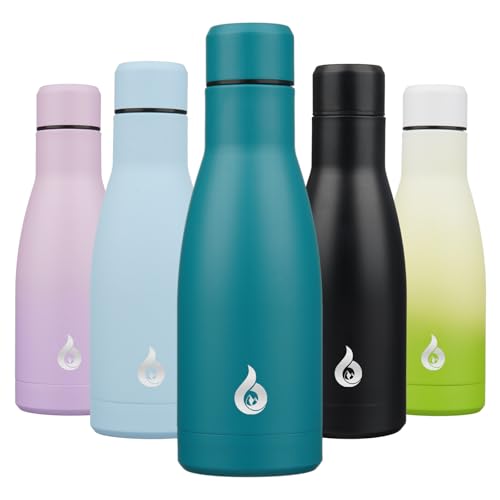BJPKPK Insulated Water Bottle 12oz Small Stainless Steel Water Bottles Reusable Metal Thermal Keep Cold and Hot,Laguna - color: Laguna, size: 12 Ounces