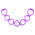 7 Ring Stretch Resistance Exercise Band, Workout Bands Yoga Stretching for Home Fitness, Foot, Leg and Arm Exerciser Stretch Band, Center Workout Walking Exercise - color: Purple