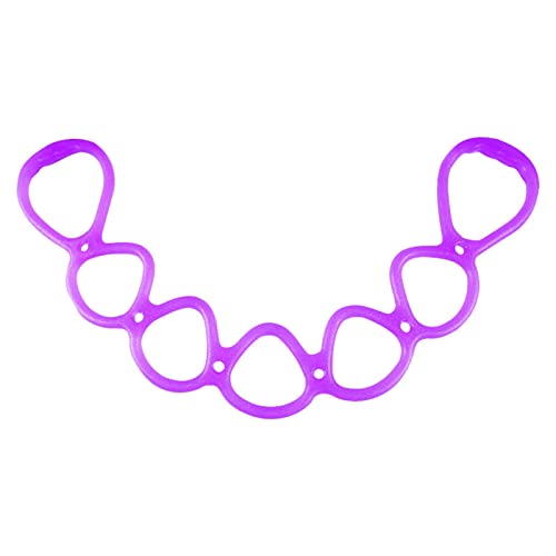 7 Ring Stretch Resistance Exercise Band, Workout Bands Yoga Stretching for Home Fitness, Foot, Leg and Arm Exerciser Stretch Band, Center Workout Walking Exercise - color: Purple
