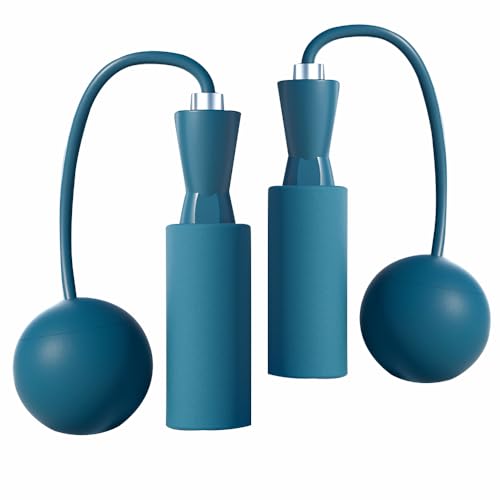 Weighted Jump Rope Without Rope Skipping Rope No Line Speed Rope Cordless For Fitness Workout Anywhere Ropeless Bod Rope for Exercise Training Beachbody Build - color: Big Ball Blue