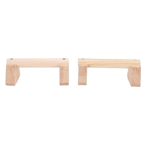 2Pcs Parallettes Push Up Bar, Wooden Parallettes Handle Stands Grip Body Strength Training, Push Up Stand with Anti Slip Pad, Balance Beam Exercise for Men Strength Training - size: 20cm